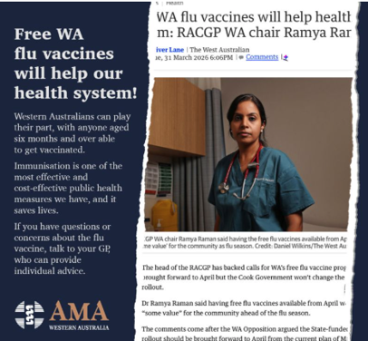 Dr Ramya Raman featured on AMA WA
